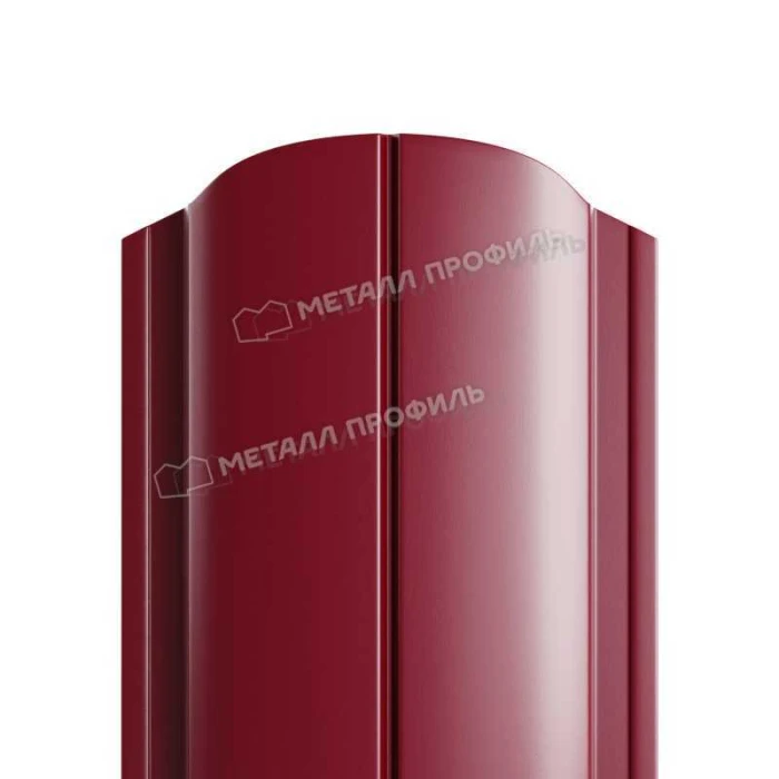 Штакетник Металл Профиль ELLIPSE-O 0,5 NormanMP RAL3005 Красное вино
