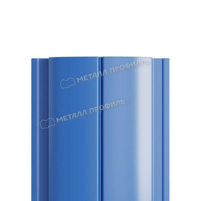 Штакетник Металл Профиль ELLIPSE-T 0,45 Полиэстер RAL 5005 Синий насыщенный