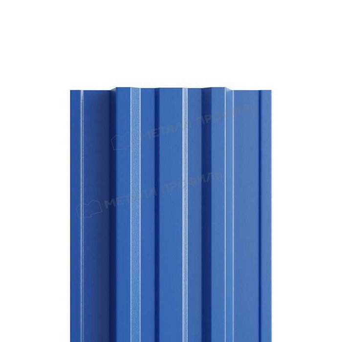 Штакетник Металл Профиль TRAPEZE-T 0,5 PURMAN® RAL 5005 Синий насыщенный