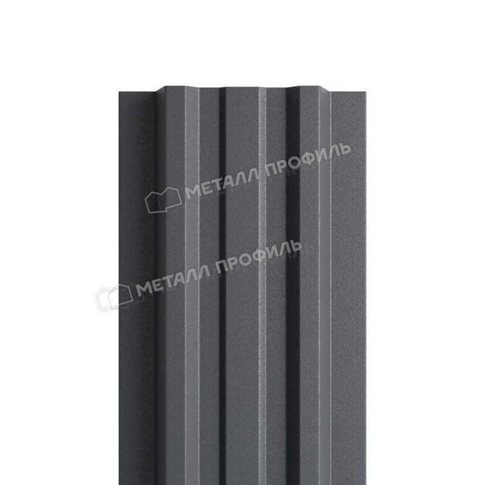 Штакетник Металл Профиль LАNE-T 0,45 VikingMP® RAL 7024 Серый графит